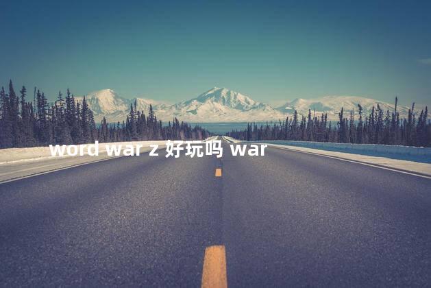 word war z 好玩吗 warthunder好玩吗